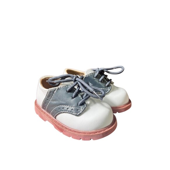 NWOT Trimfoot Toddler Dress Shoes – Size 2 Black White Lace Up Formal Shoes